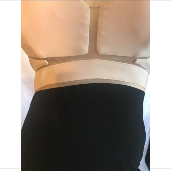 NEW XSCAPE Halter High Slit Gown in Blush‎ Pink Black [SIZE 4 ] - Picture 5 of 10